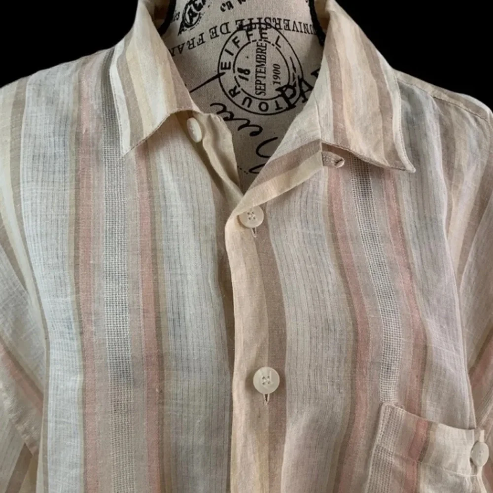 Trust 100% linen Button Down shirt Men’s XL - Picture 2 of 7